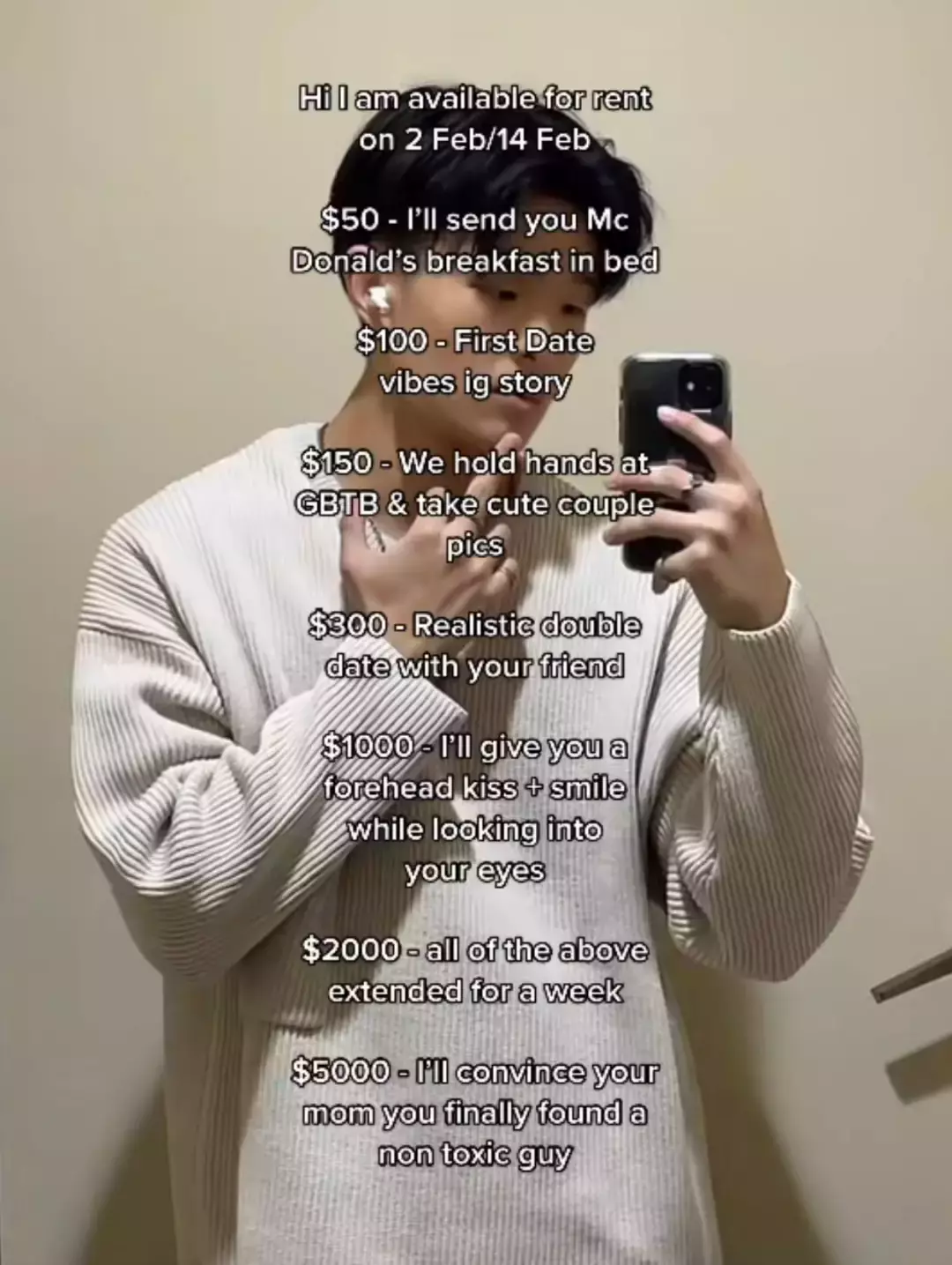 新加坡过年竟有出租男女朋友服务!88新币就能带回家