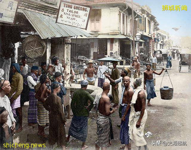 老照片:清朝末年,中國人下南洋謀生,很多人在新加坡當苦力