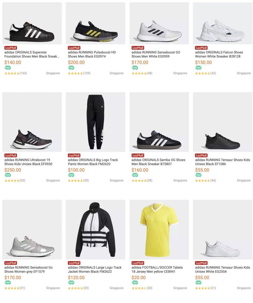 Adidas Lazada旗艦店閃促活動,全場5折+買3件額外75折!僅限3月27日一天