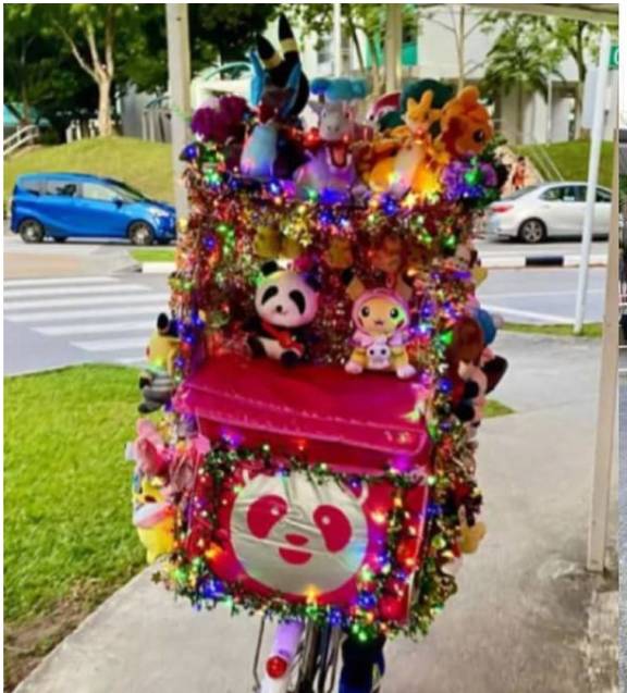 新加坡送餐单车变身“精灵宝可梦树”,超吸引眼球!真的安全吗