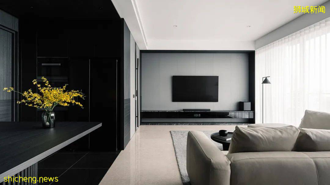 146㎡ 黑色调公寓,打造别样的轻奢感