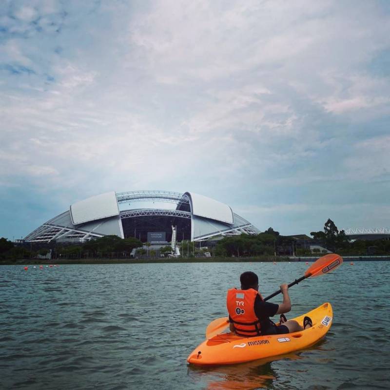 新加坡超酷水上活动！Singapore Sports Hub租用皮划艇，S$12 2小时乘风破浪，探索Kallang Basin 