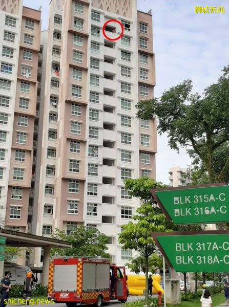 危坐15楼围墙 女郎闹自杀获救