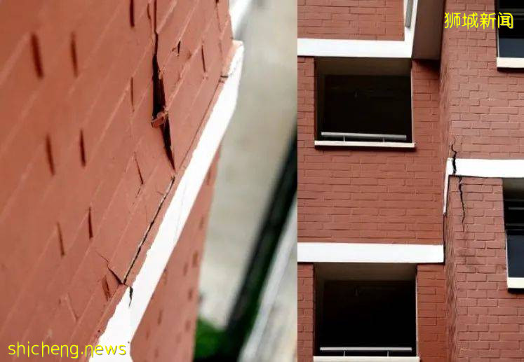 组屋外墙红砖凸起!居民好担心会脱落伤人