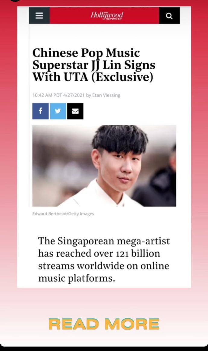 林俊傑簽約UTA，新加坡實力歌手進軍好萊塢