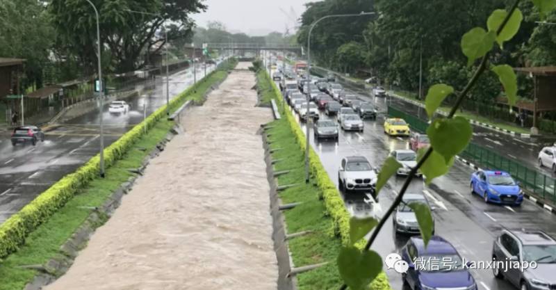 新加坡的雨又憋了一波大招,这些地方都变出壮观水景
