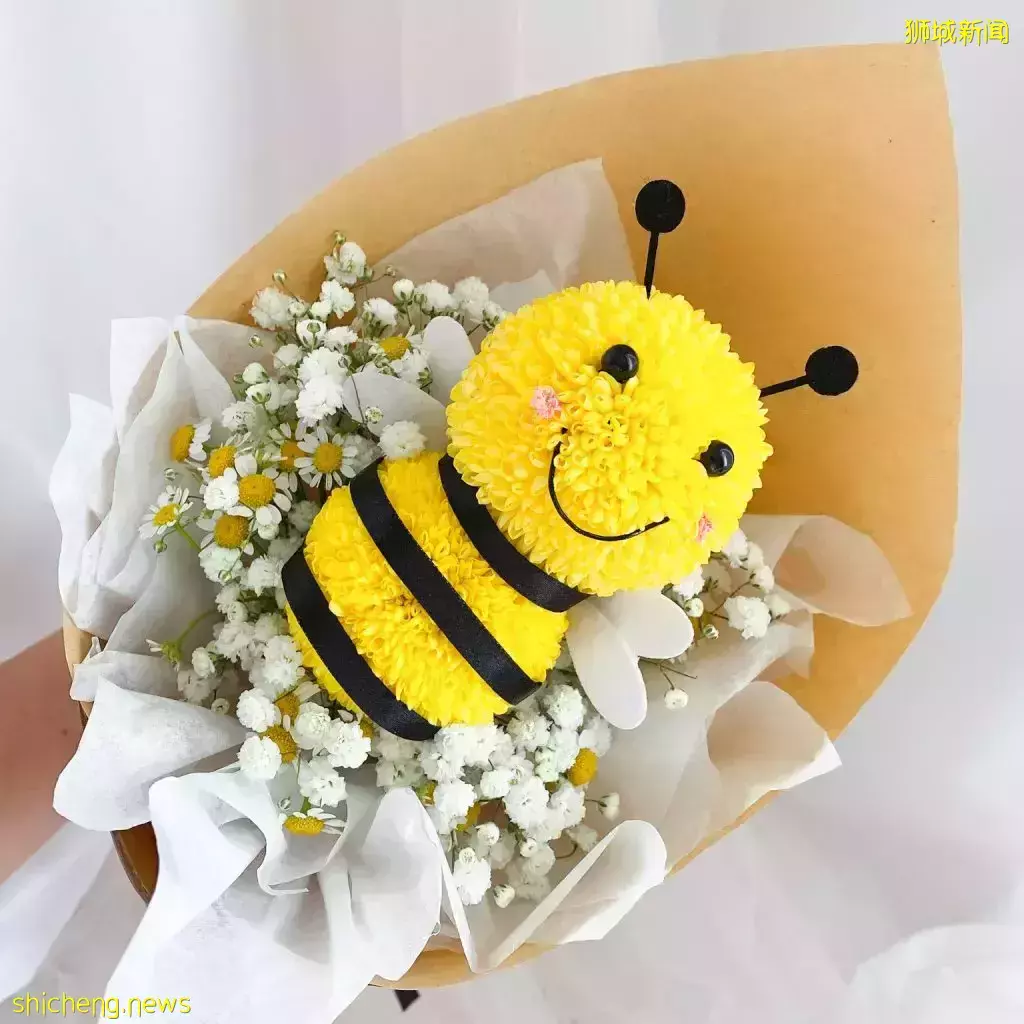 情人节必送超可爱的玩偶花束！The Floral Edition巧手设计，用鲜花打造公仔模样💐 
