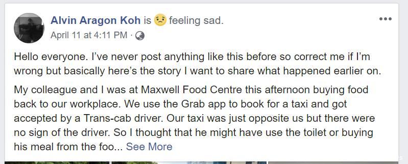 新加坡德士司机家住新山！被困车上一个月