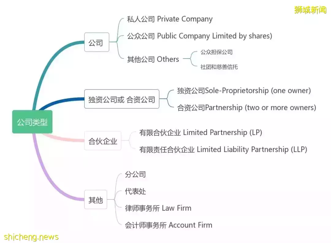 在新加坡可注册的公司类型有哪些