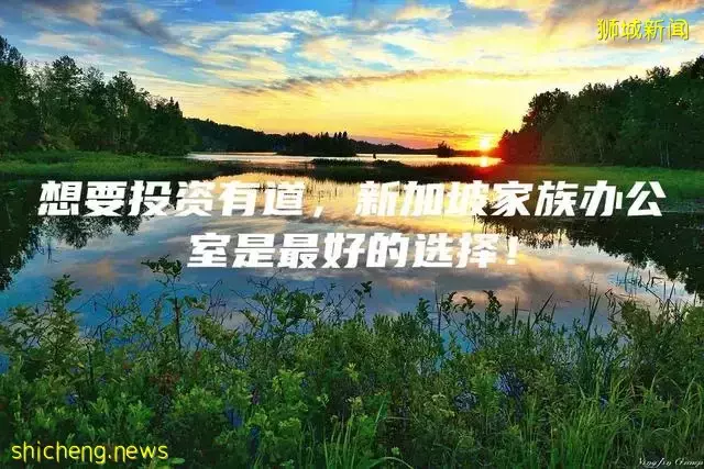 想要投资有道，新加坡家族办公室是最好的选择