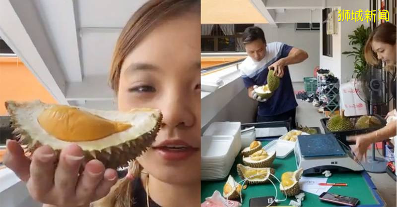 俏女郎走廊网卖榴梿 3天卖400公斤