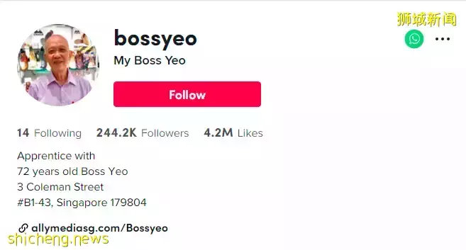 72歲新加坡“最老網紅”,坐擁24萬粉絲,視頻浏覽量過百萬