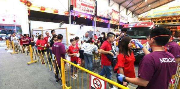 ◤武汉肺炎◢ 洛阳大伯公宫庆元宵 人数减半 要拜拜先量体温