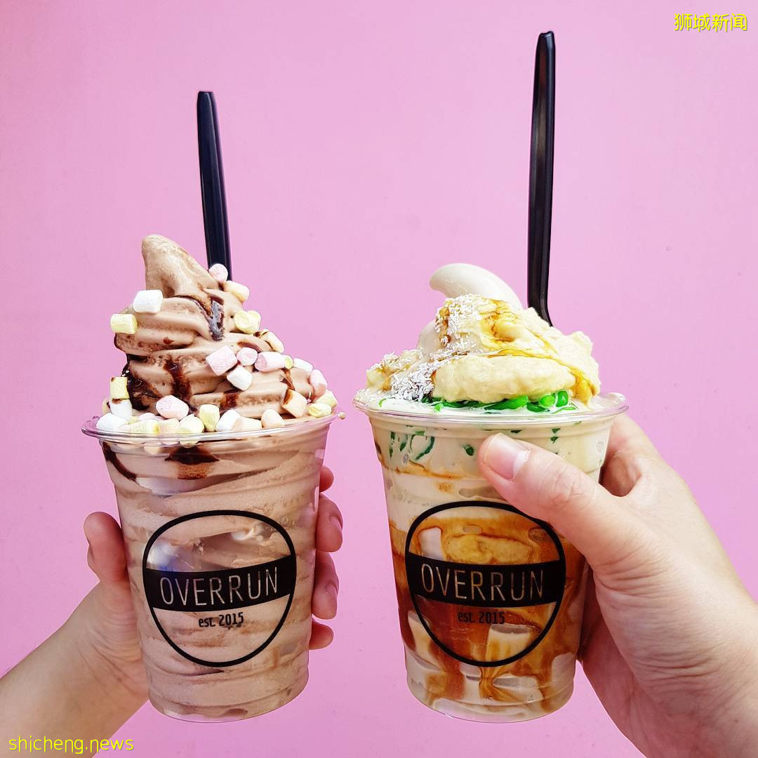 热天来吃冰🍦 Overrun煎蕊榴梿冰淇淋+超多创意口味!满满一杯挤到满,配料绝对不手软💥
