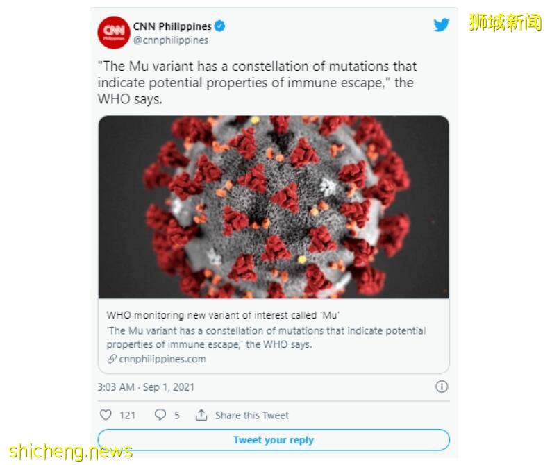 WHO警告：比德尔塔更猛的boss“Mu”已席卷40国！新加坡开放入境需更谨慎