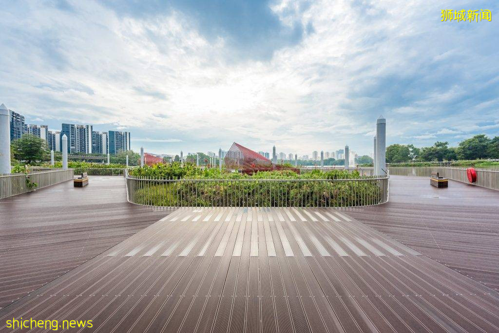 新加坡最大的人造浮动湿地开放!ABC Waters @ Jurong Lake📌设有木板路+凉亭,徒步+钓鱼新去处😎