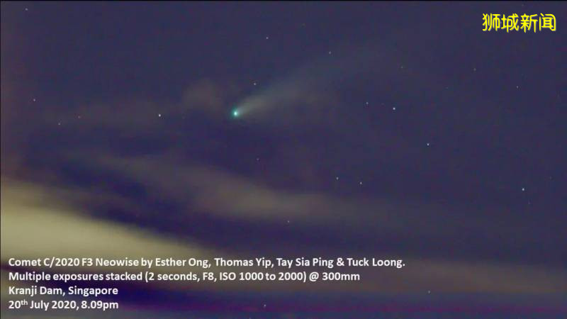 本世纪最耀眼彗星之一NEOWISE,错过要等6800年,新加坡最佳观测点是这里