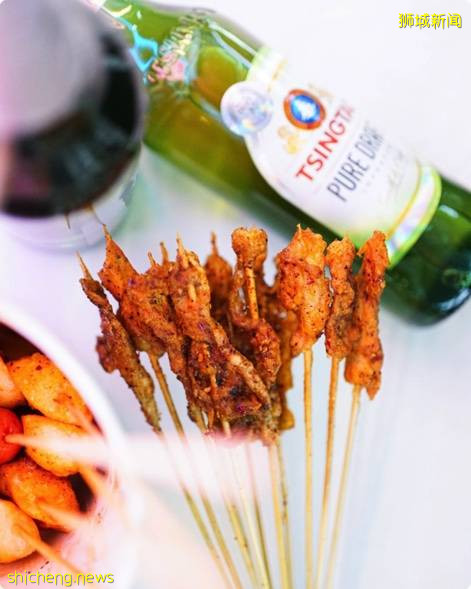 炸串🍢配啤酒, 味道馬上有! Jalan Besar 麻辣烤串每串$0.90