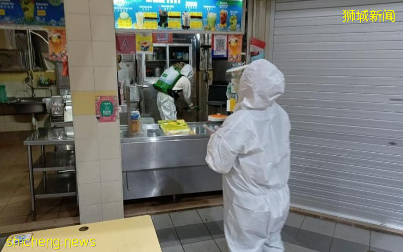 马西岭巷巴刹和熟食中心重开 清洁公司义务帮摊位消毒