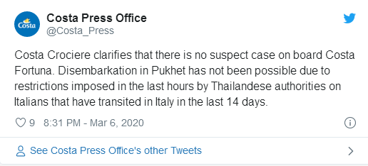 批准了!意大利游轮停靠新加坡,约2000人将登陆 | 今新增10例,累计160