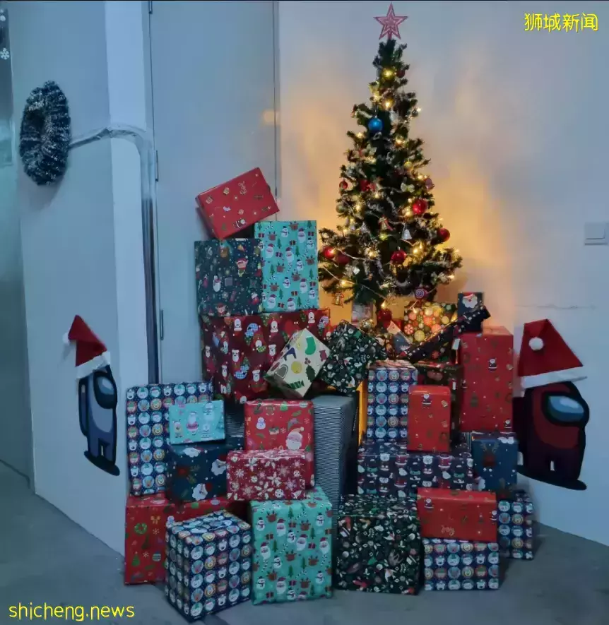 组屋里的超美走廊!四户邻居打造联手布置圣诞装饰