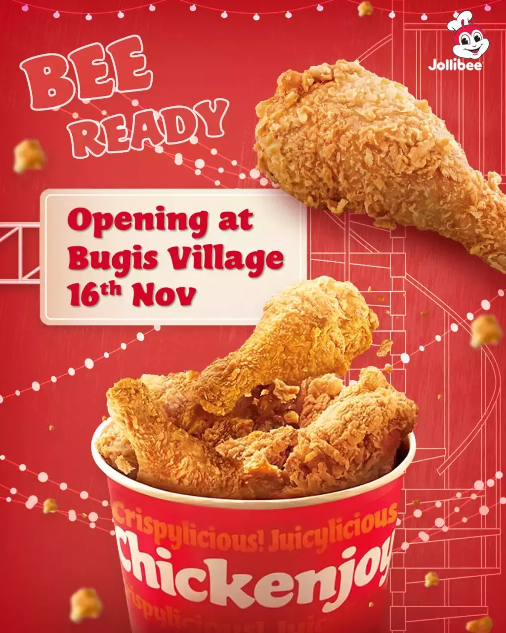 Jollibee在Bugis黄金地段开设新店,美味的炸鸡离你更近啦