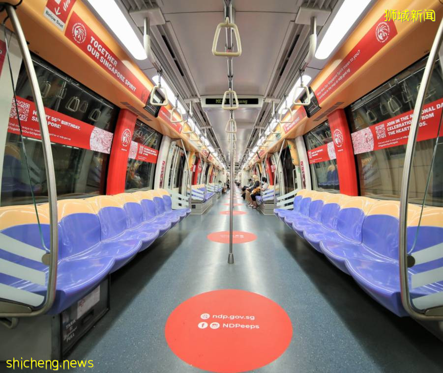 新加坡国庆在即 地铁全换了新“花样”