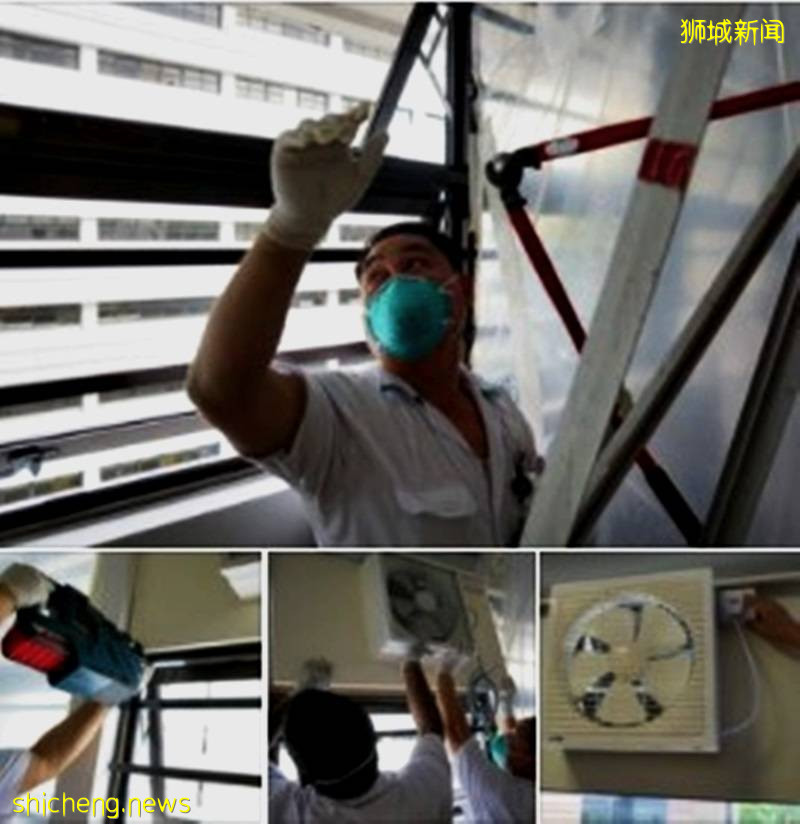 为防止病毒传播 狮城中央医院病房安装抽风机