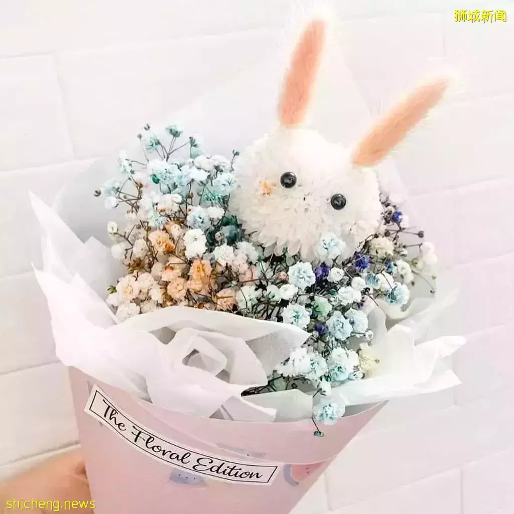 情人节必送超可爱的玩偶花束！The Floral Edition巧手设计，用鲜花打造公仔模样💐 