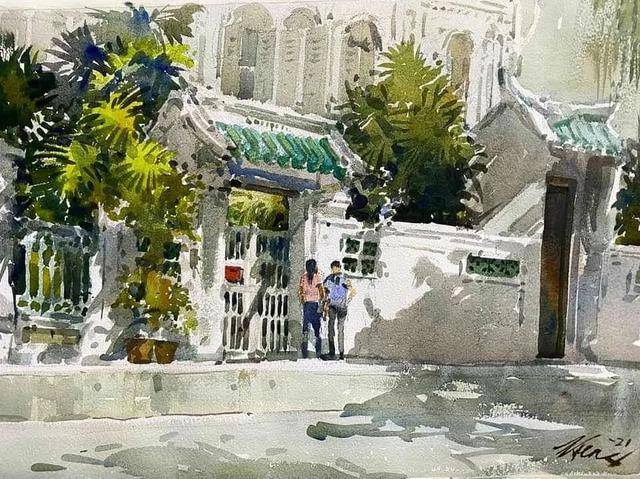 新加坡知名水彩画家王金成 