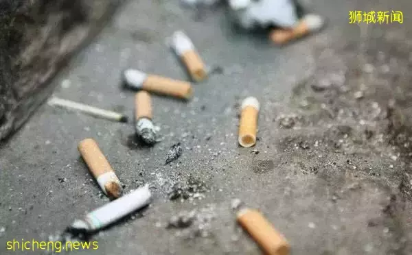 新加坡户外烟头垃圾真是多!!义工一个月清理17万个