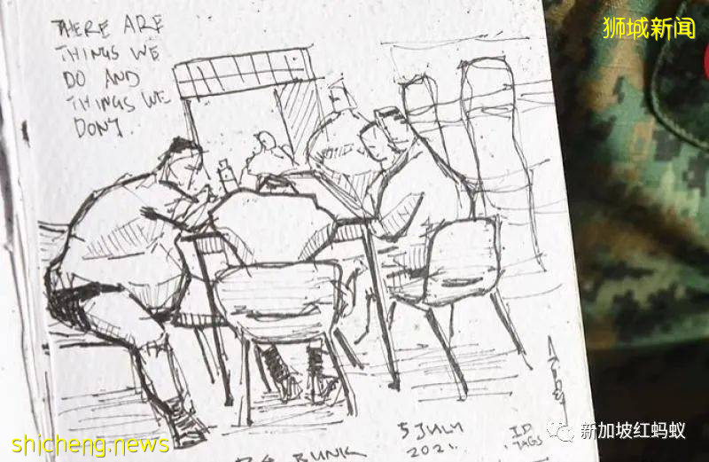 新加坡阿兵哥用畫作“揭秘”德光島上的軍旅生涯