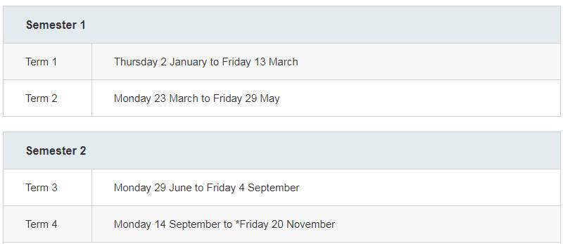 2020年新加坡学校学期及假期安排公布