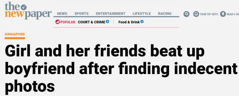 视频疯传：疑似中国女孩吃醋，当众撕扯抢夺新加坡男友手机