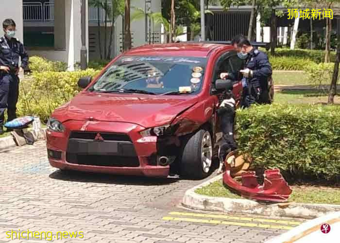 疑酒驾及连环撞后逃 狮城警大阵仗上门找红车主 