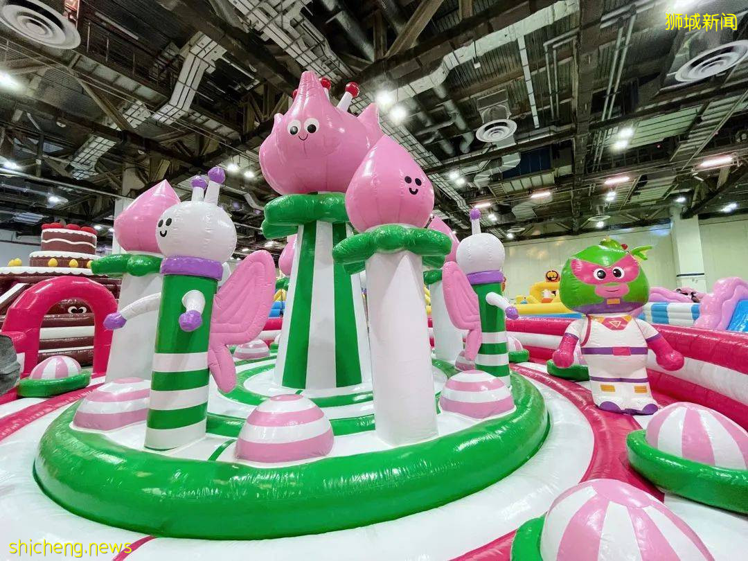 室内大型充气城堡嘉年华闪现滨海湾金沙!一波遛娃走起来