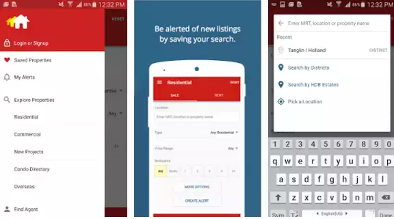 新加坡一站式房産買、賣、租的應用APP