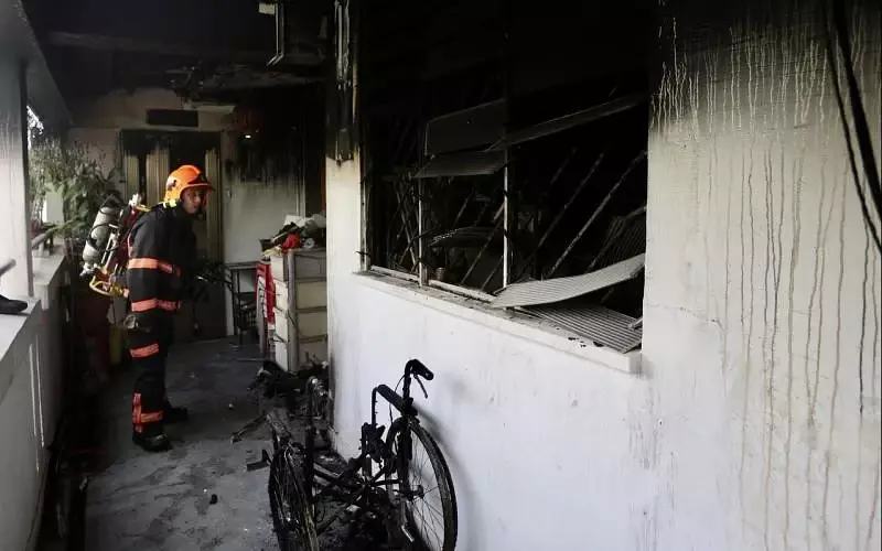 后港组屋失火截肢叔送院 弟弟无家可归