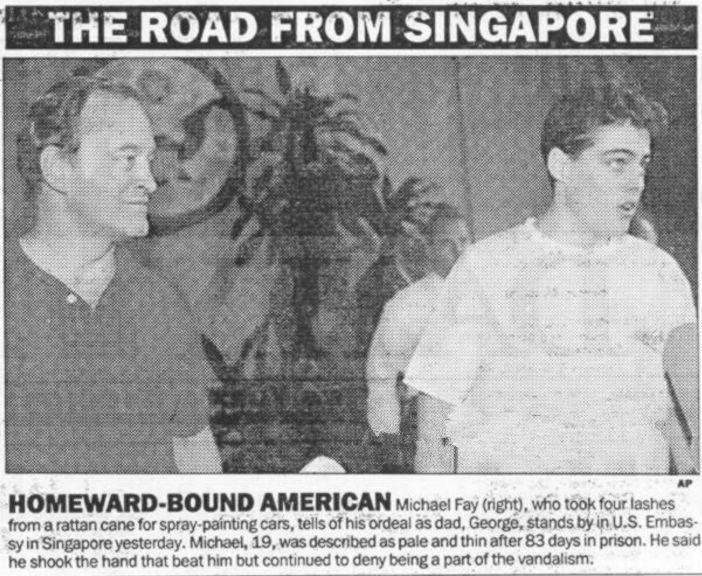 鞭刑,让新加坡成为全球最安全的城市