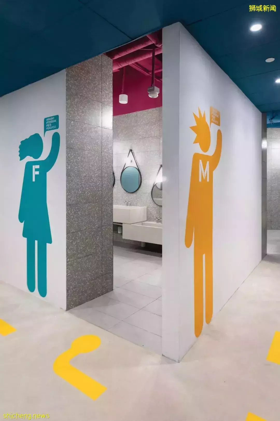 新加坡老商場改造,用工業霓虹升級視覺地標