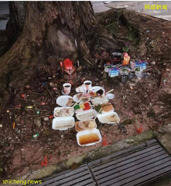 新加坡上演“百鬼夜行”，各種祭品、紙錢、符咒...一地雞毛！太髒了