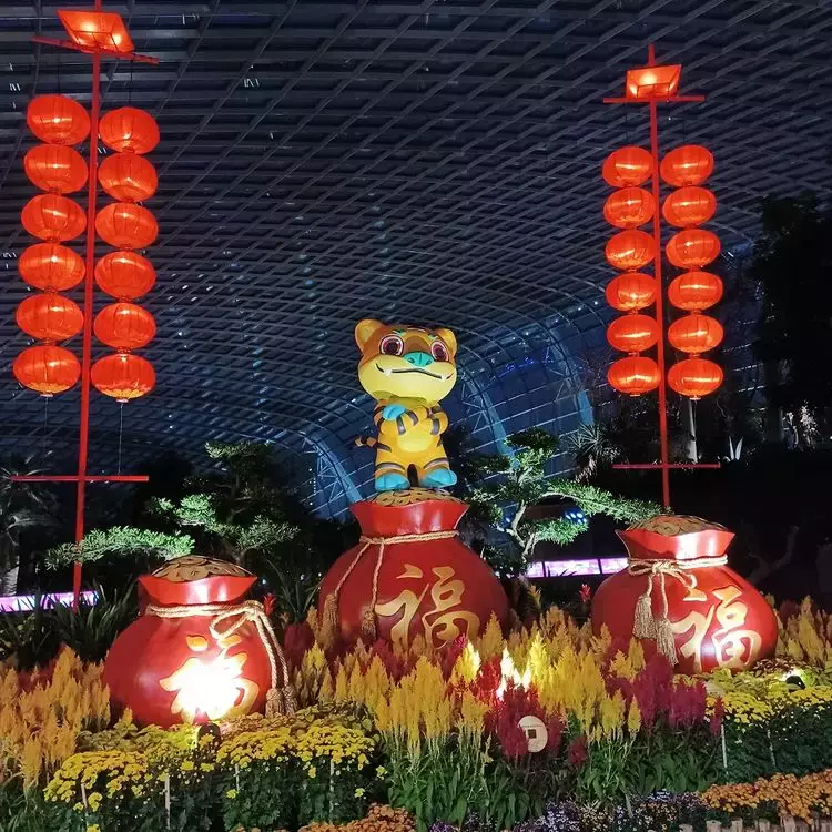 大丽花之梦2022回归!2000株花卉+中式拱门+虎宝宝装饰,花香满溢迎新春🔥