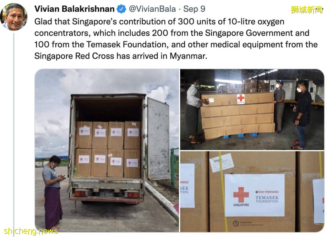 22萬+疫苗、40噸液氧、30萬個檢測儀!新加坡給這些國家送去物資