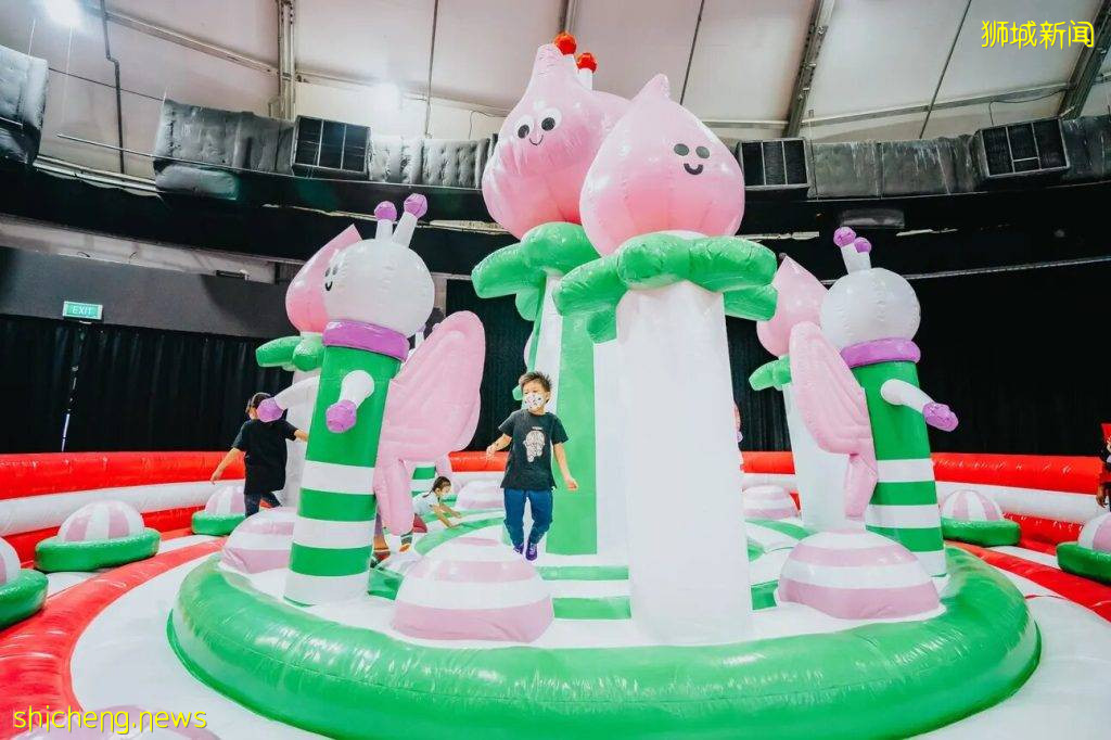 溜娃新去处👏新加坡最大的室内充气城堡嘉年华回归!随你旋转跳跃、自由蹦跶👧