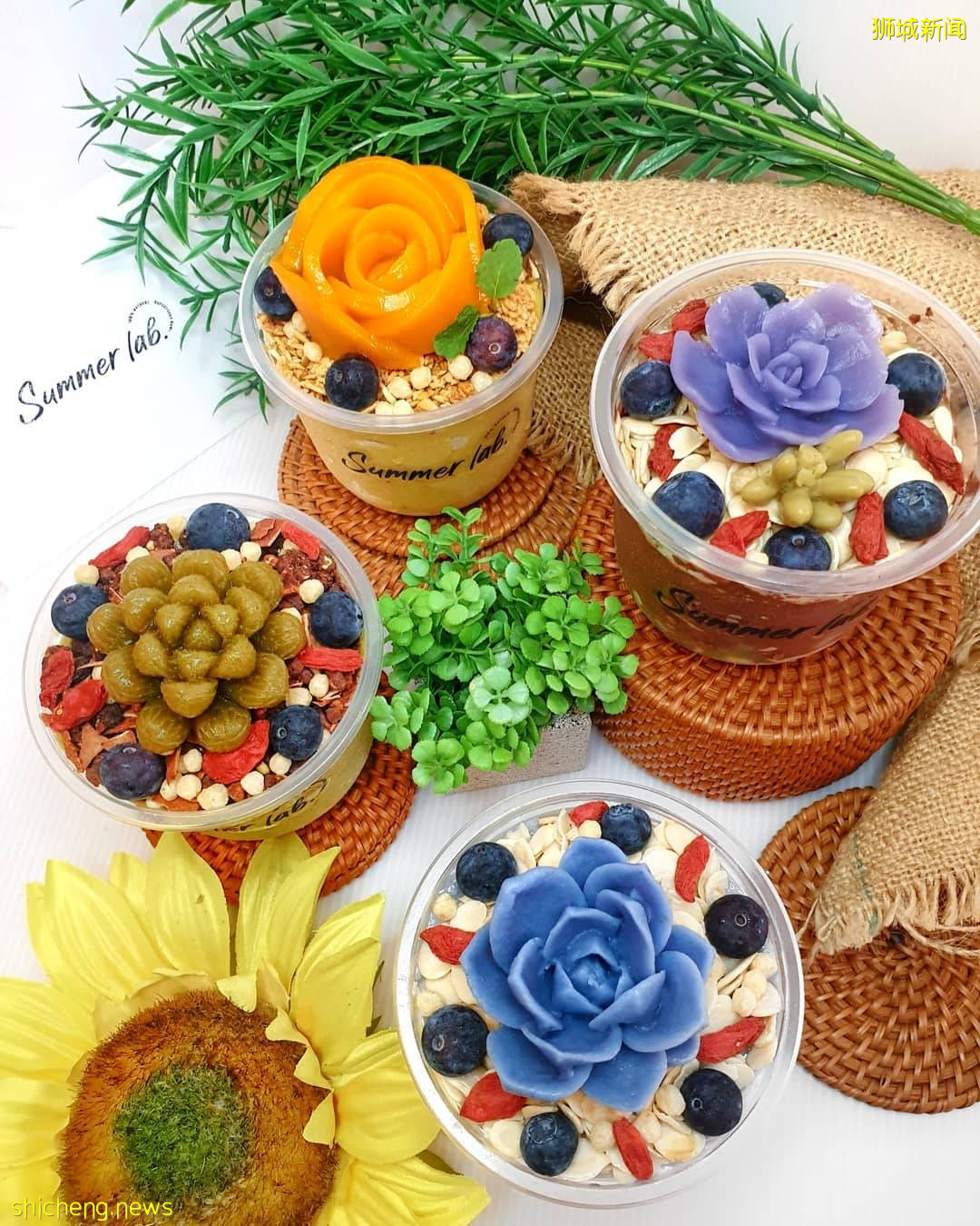 “Summer Lab”會開花的Smoothie Bowl🌼果凍鮮花100%可食用！低卡、清爽、超強飽腹感😘