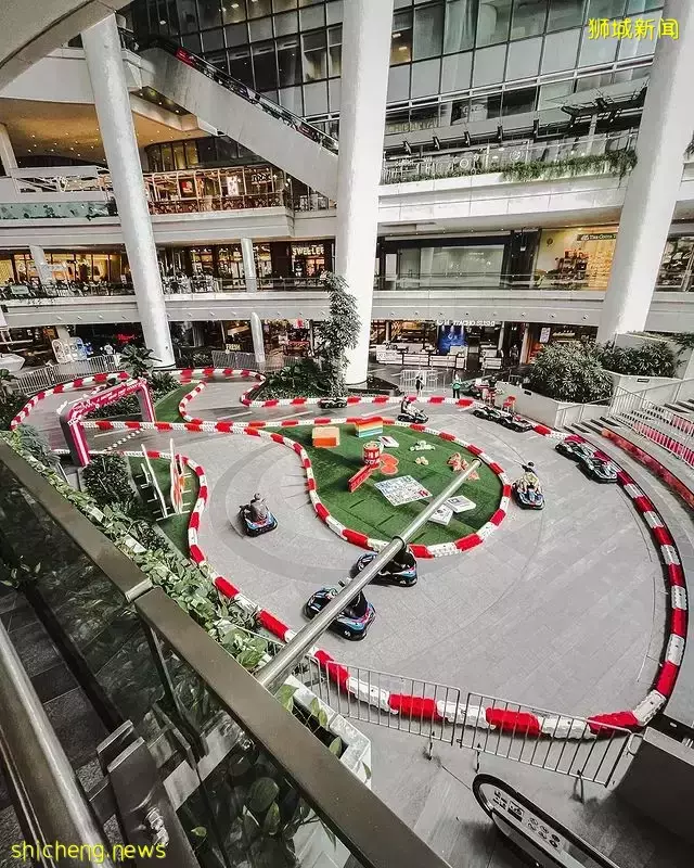 Star Vista卡丁车活动,遛娃必来!跑道加入古早味装饰很吸睛😎一趟$15,大人小孩享受飙车快感