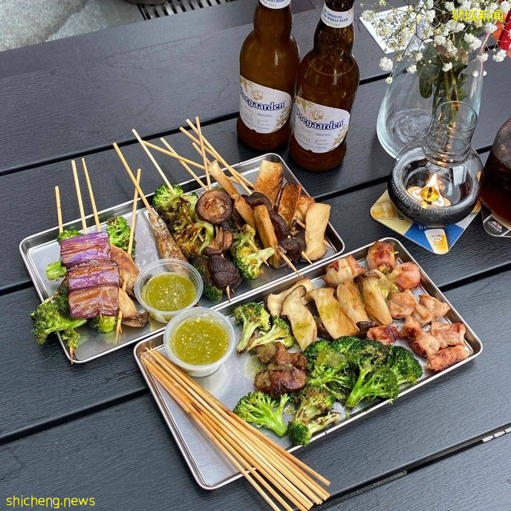 網紅平價屋頂露天餐廳，泰式烤串0.9新幣起，還有超吸睛摩天輪薯條