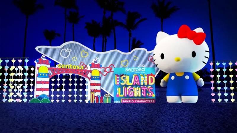 凱蒂貓、美樂蒂空降聖淘沙海灘！超萌超閃Island Lights入場免費