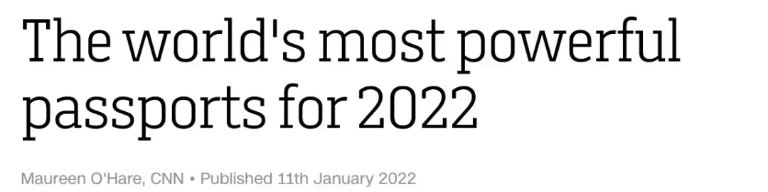 新加坡护照又全球第一,2022继续霸榜!外媒酸了