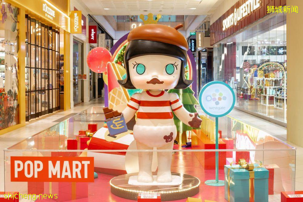 凯德集团旗下商场,推出巨型泡泡玛特Jolly Molly圣诞装饰,快来打卡收集